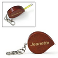Rosewood Key Chain with Tape Measure